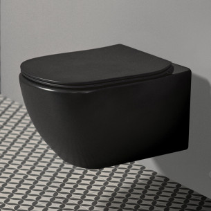 Pack WC suspendu Tesi Aquablade® noir mat par Ideal Standard