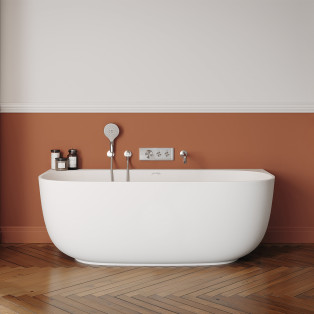Baignoire semi-îlot Bastille de Jacob Delafon coloris Blanc mat