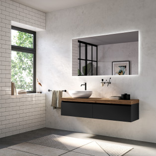 Meuble Lea, 1 tiroir laqué mat