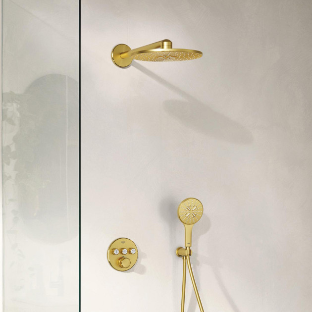 Pack encastré Grohe SmartControl finitionCool Sunrise brossé de Grohe