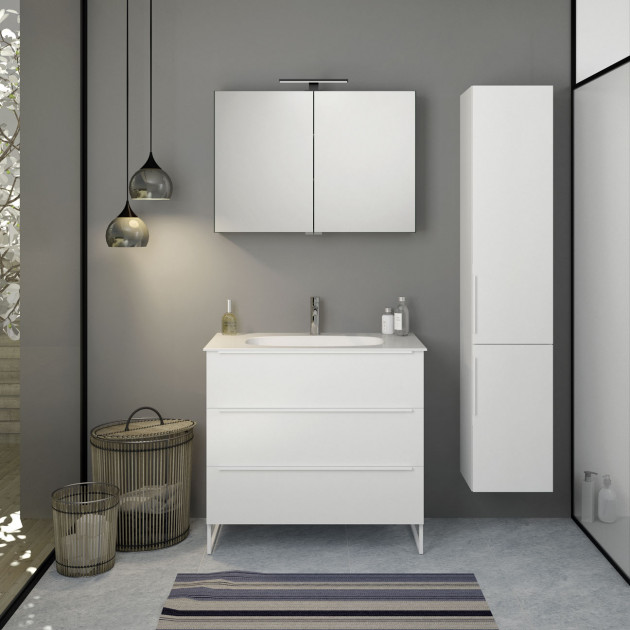 Meuble de salle de bains style 2 avec 3 niveaux par Burgbad
