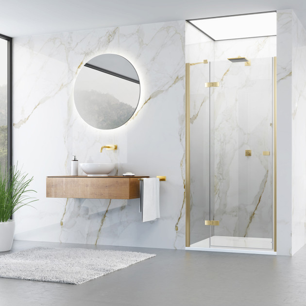 Paroi de douche pivotante Alina Gold de Roth