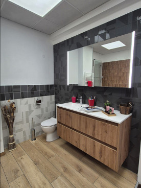 Meuble double vasque avec 2 tiroirs