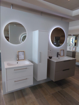 Meuble simple vasque avec 2 tiroirs