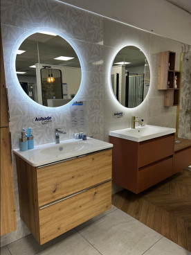 Meuble de salle de bain avec miroir led