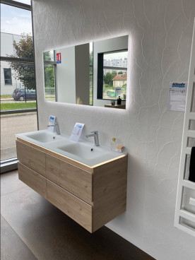 Meuble de salle de bain suspendu double vasque