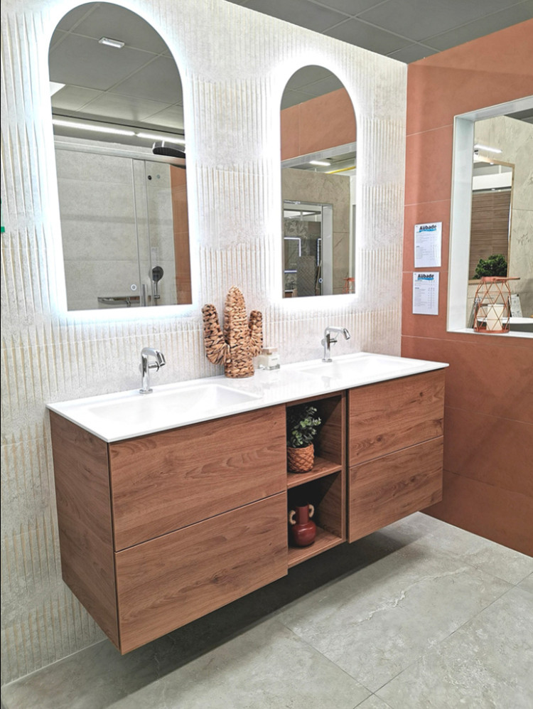 Meuble double vasque avec 4 tiroirs