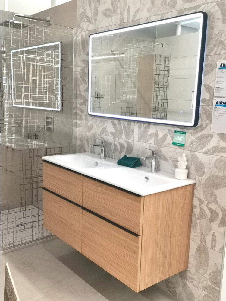 Meuble suspendu 4 tiroirs avec miroir