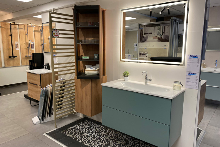 Meuble suspendu avec miroir